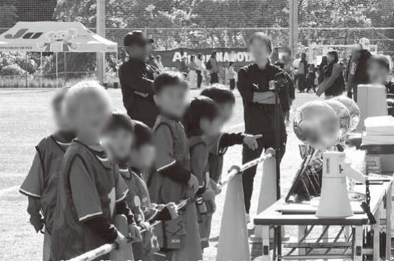口論義運動公園球技場で開かれたJU愛知カップ チビッコサッカージャンボリー決勝大会の様子