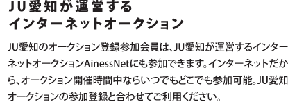 JU愛知が運営するインターネットオークション